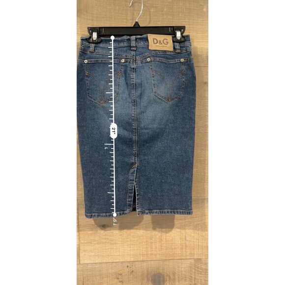DOLCE & GABBANA DENIM PENCIL SKIRT SIZE 26 - Picture 4 of 13